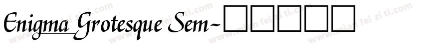 Enigma_Grotesque Sem字体转换
